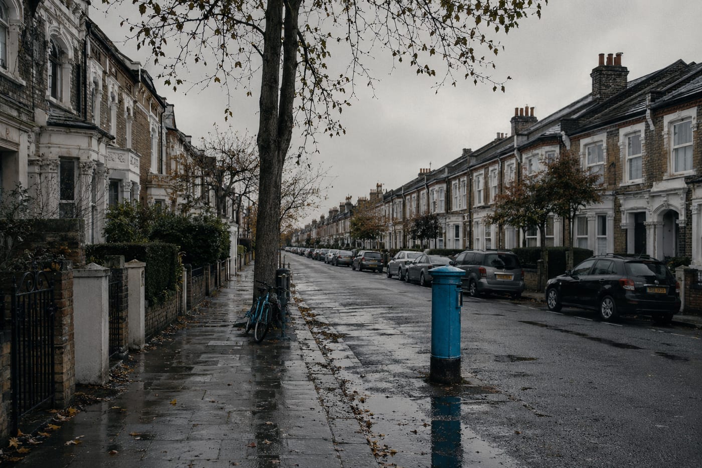 Residential street in the SW1A 1AA area